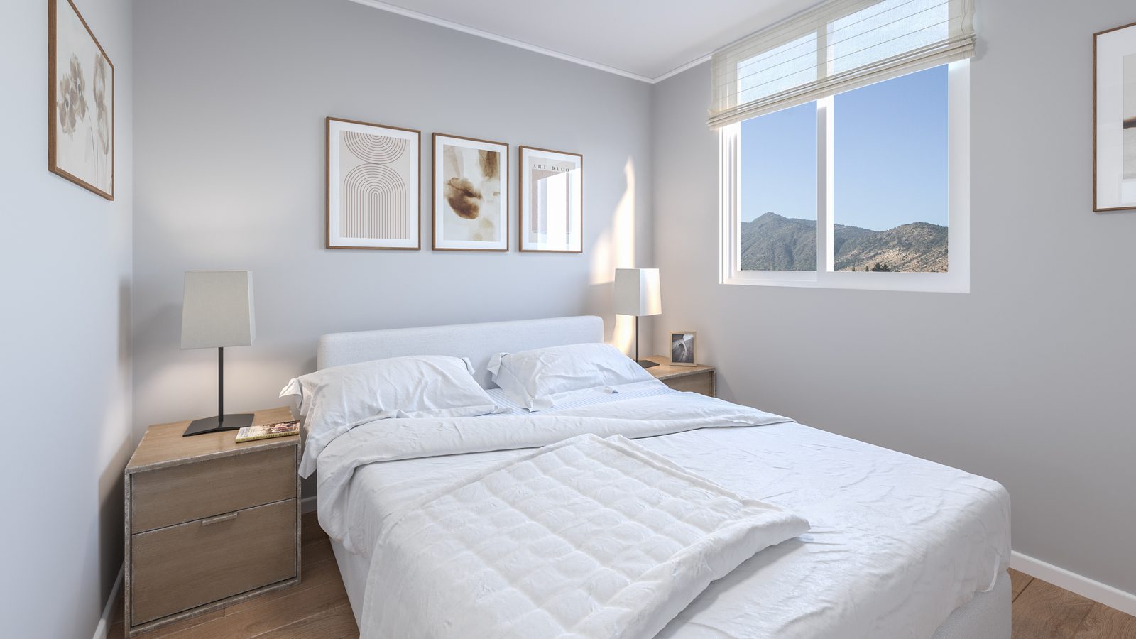 Dormitorio principal con ventanas PVC doble vidriado